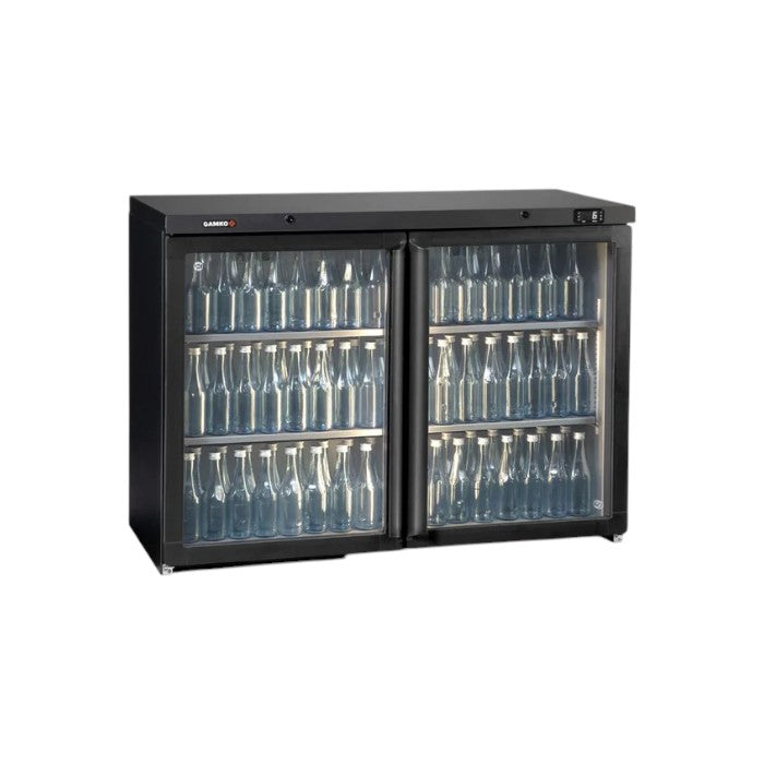 Gamko MG3/275G Maxiglass 275L Hinged Glass Double Door Undercounter Bottle Cooler