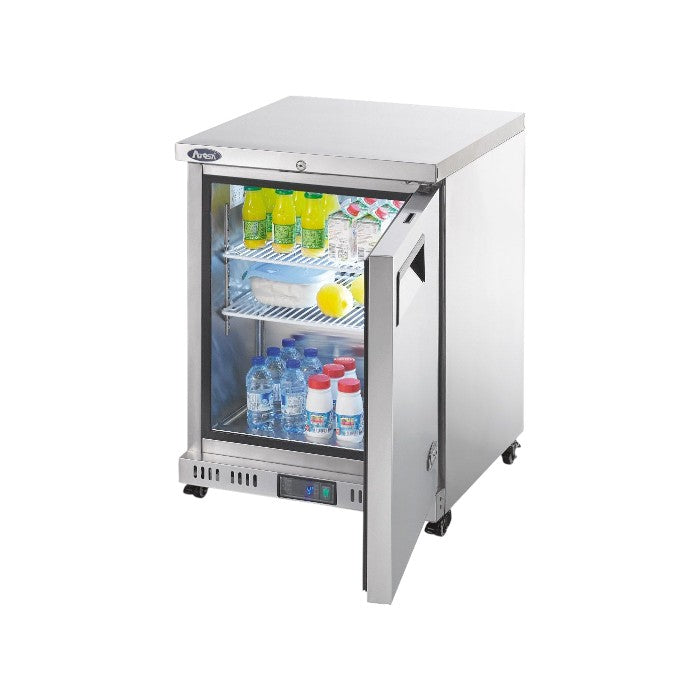 Atosa MBC24R Single Door Undercounter Commercial Fridge Cabinet, Stainless Steel, 145L
