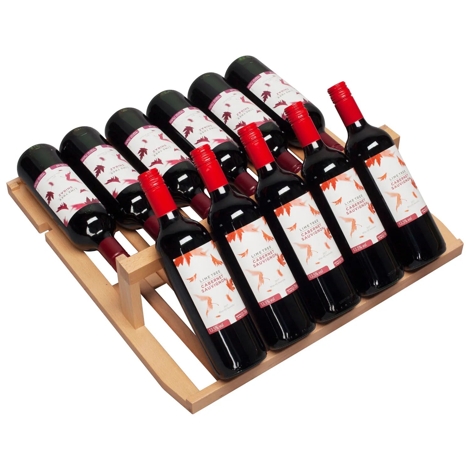 TFW400-2F Dual Zone Wine Cooler – 163 Bottle Capacity, Frameless Glass Door, Black Finish