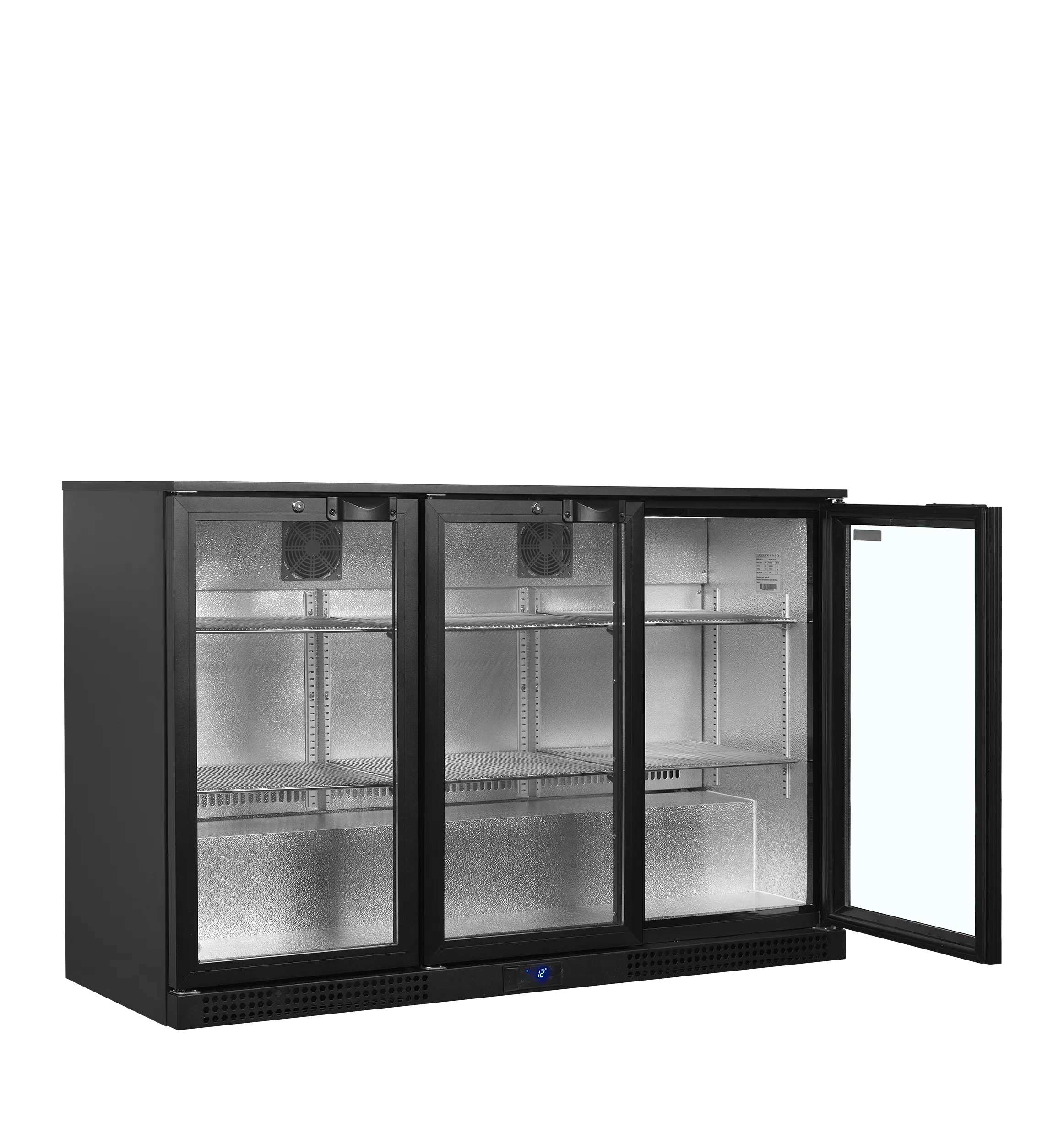 BA31H Triple Door Back Bar Cooler – 288L Fan Assisted Commercial Bar Fridge with LED Lighting
