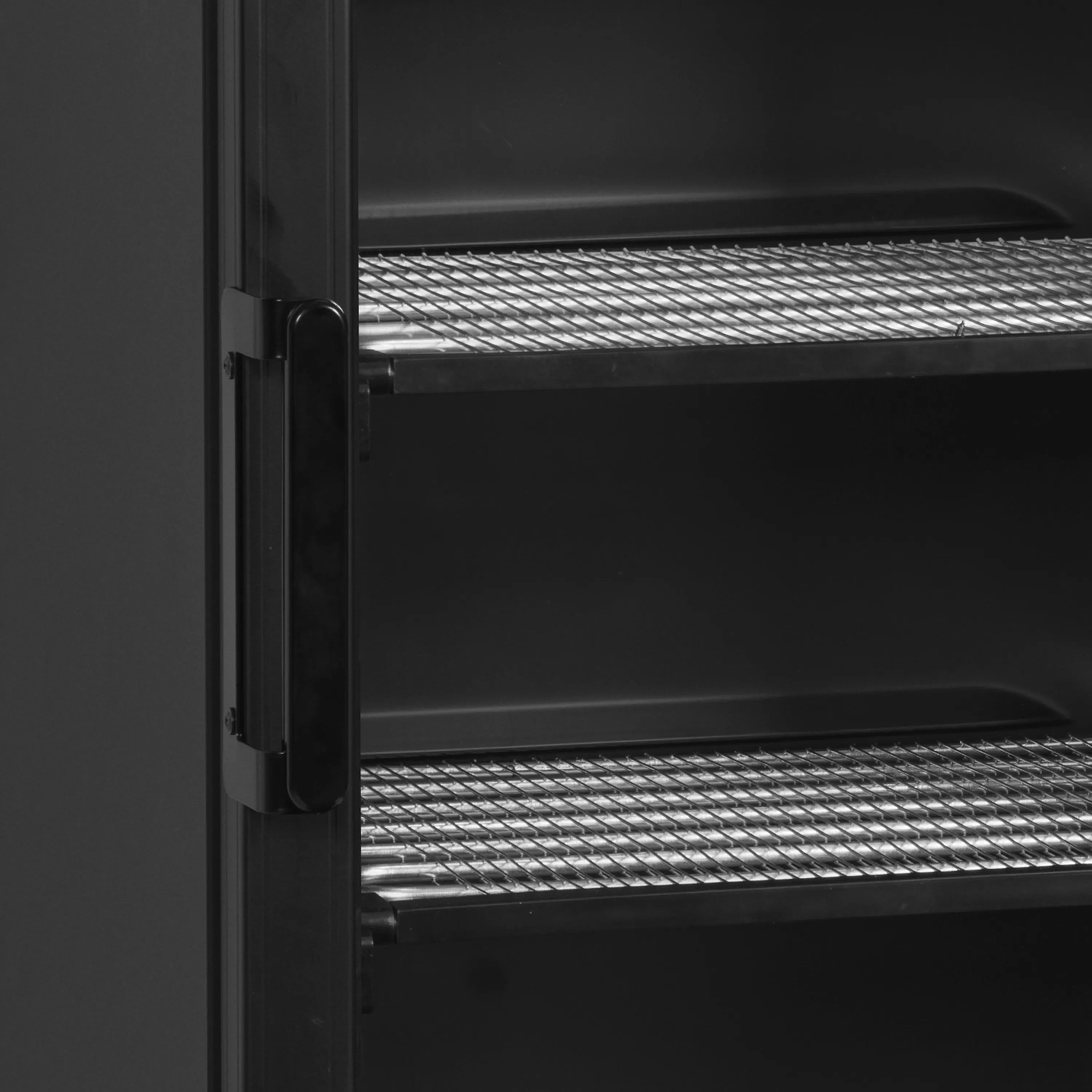 Glass Door Freezer UFSC371GCP – Black Display Freezer with Heated Glass Door, LED Interior & Canopy, 270L Capacity