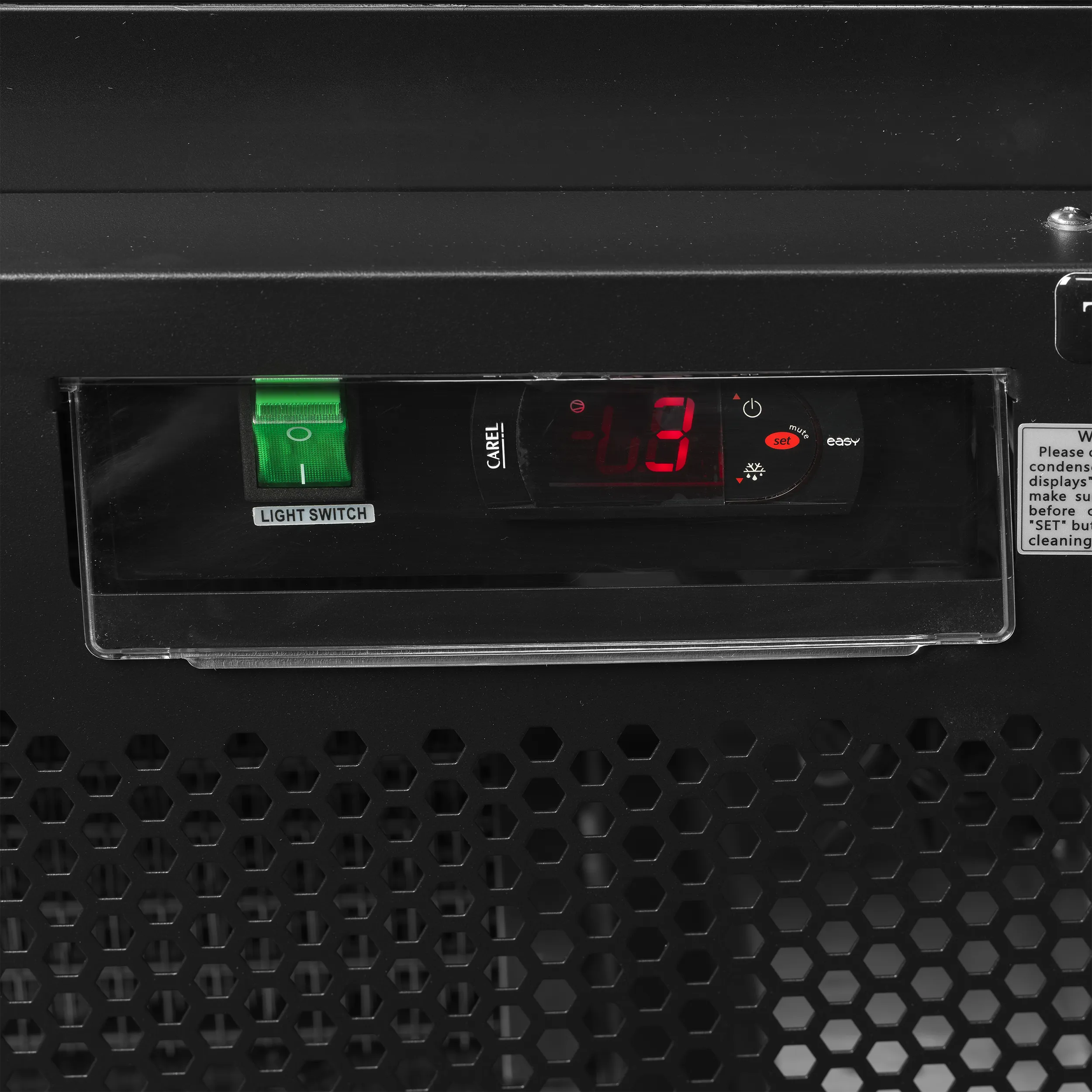 Atom Maxi C3DBB Glass Door Merchandiser – 3 Door Black Display Chiller with LED Lighting