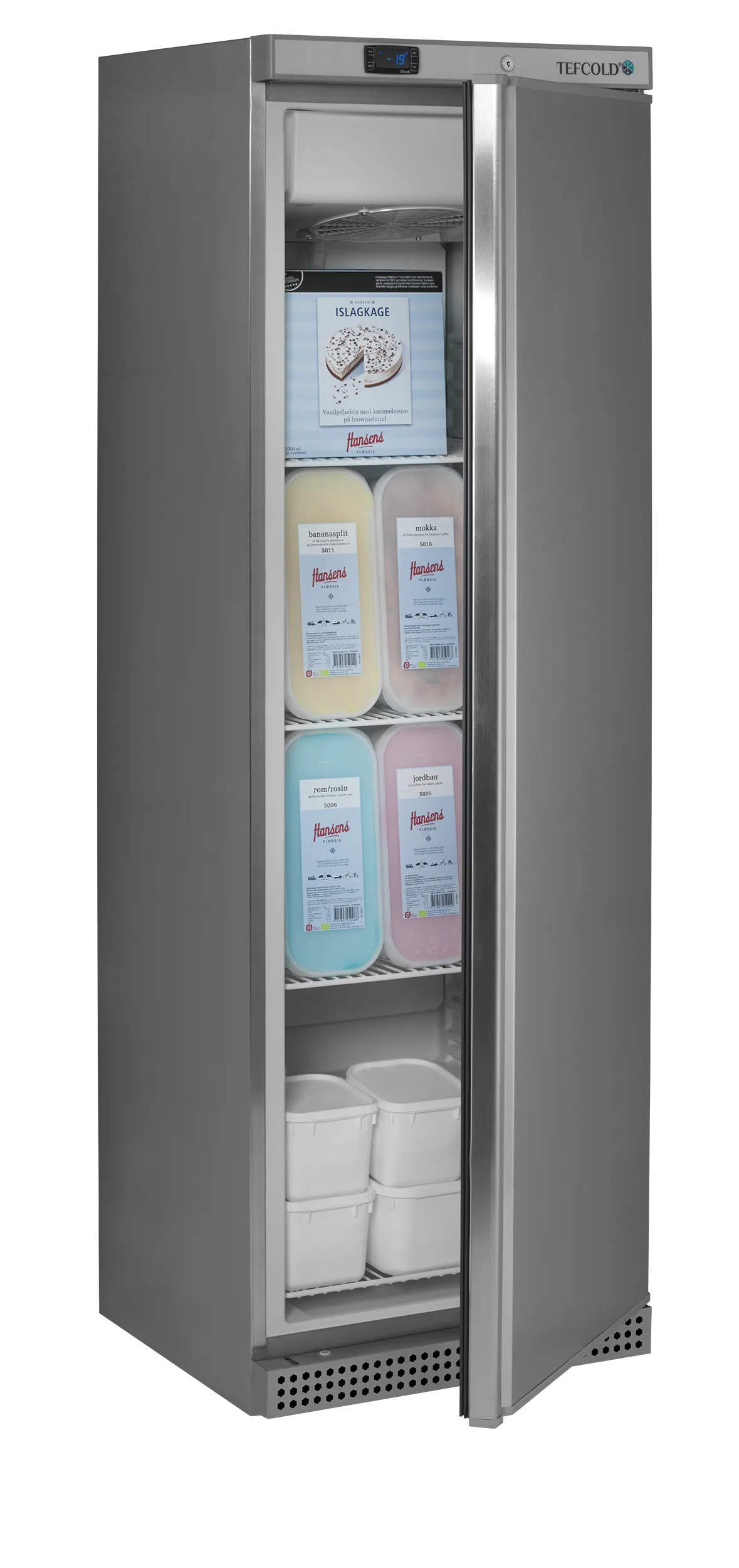 UF400VS Assisted Upright Freezer – 400L Stainless Steel Commercial Freezer, Ventilated Cooling, Automatic Defrost, Lockable Solid Door, Electronic Thermostat, R290 Refrigerant