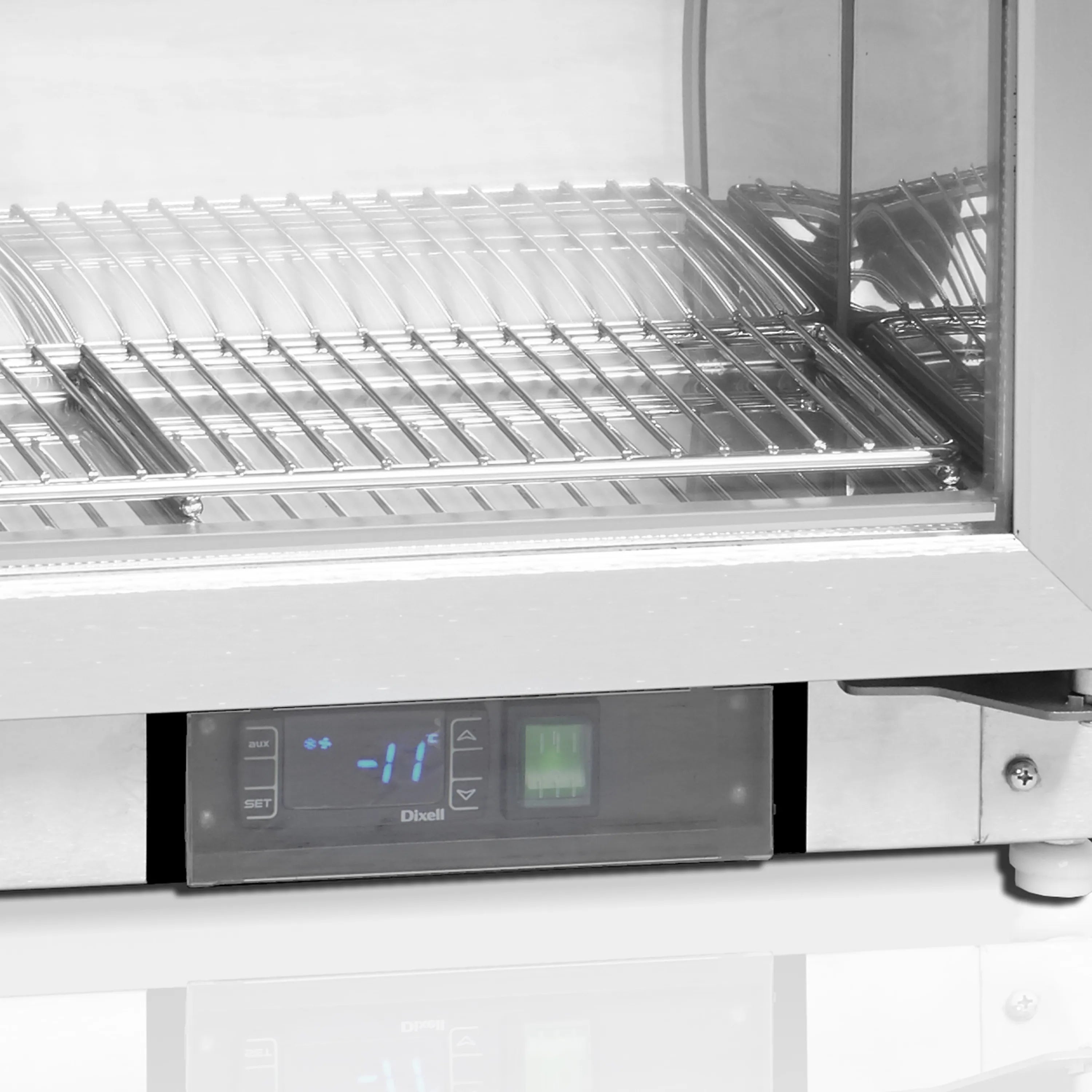 GF200VSG Glass Froster & Sub-Zero Cooler – Single Heated Glass Door, Stainless Steel, -15 to -2°C, 79L Net Capacity