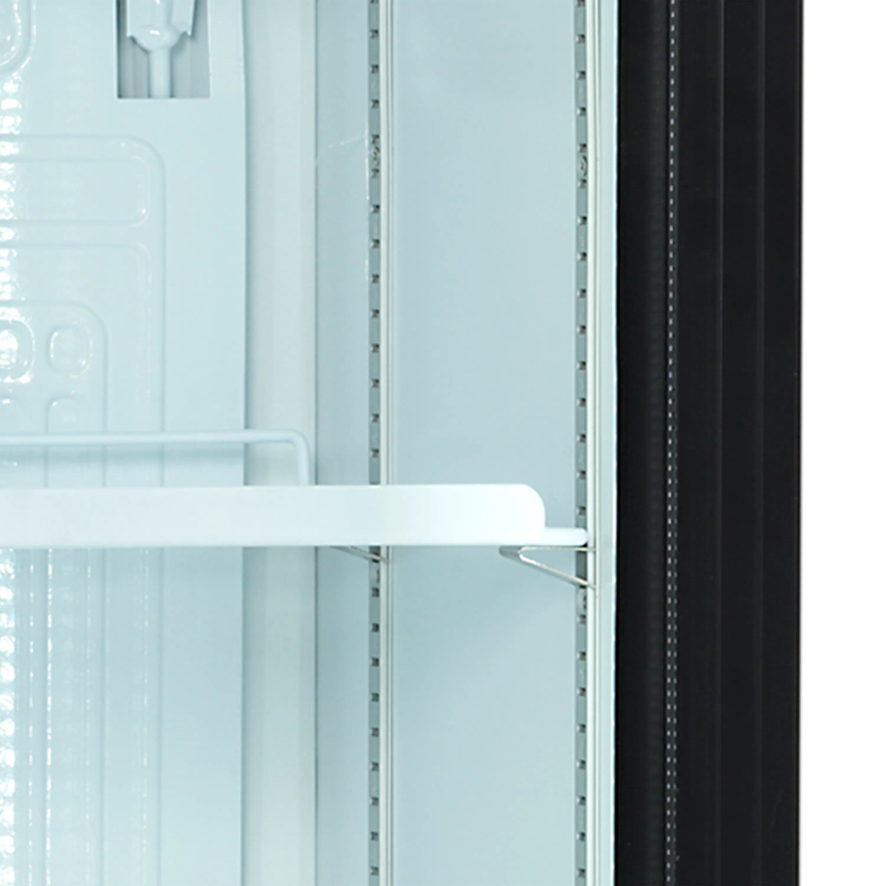 Slimline Glass Door Merchandiser FSC175H – 182L Fan Assisted Cooler with LED Lighting and Adjustable Shelves, White