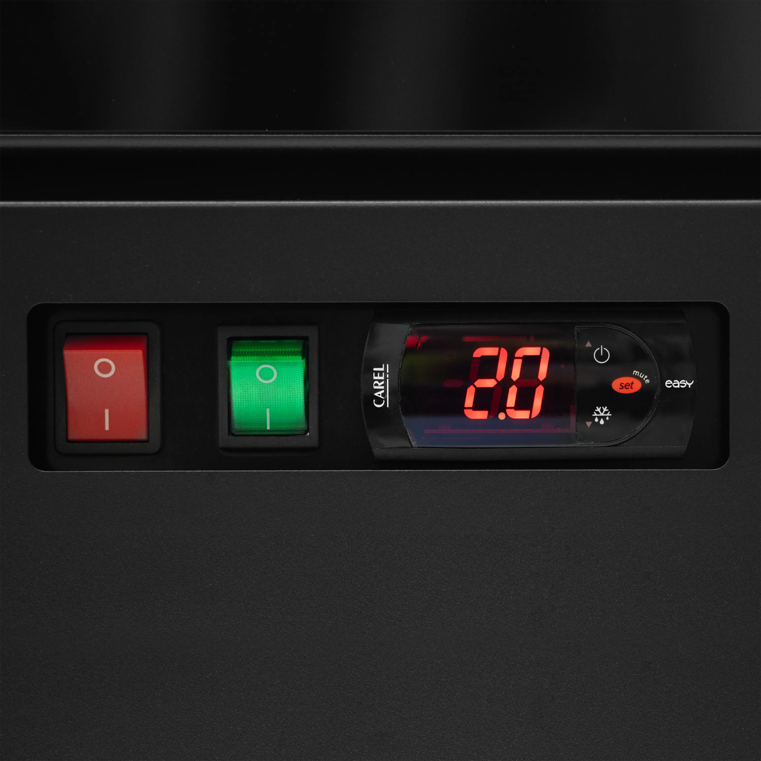 Glass Door Merchandiser Atom Maxi C2DB – Double Door Commercial Display Fridge, Black, Ventilated Cooling