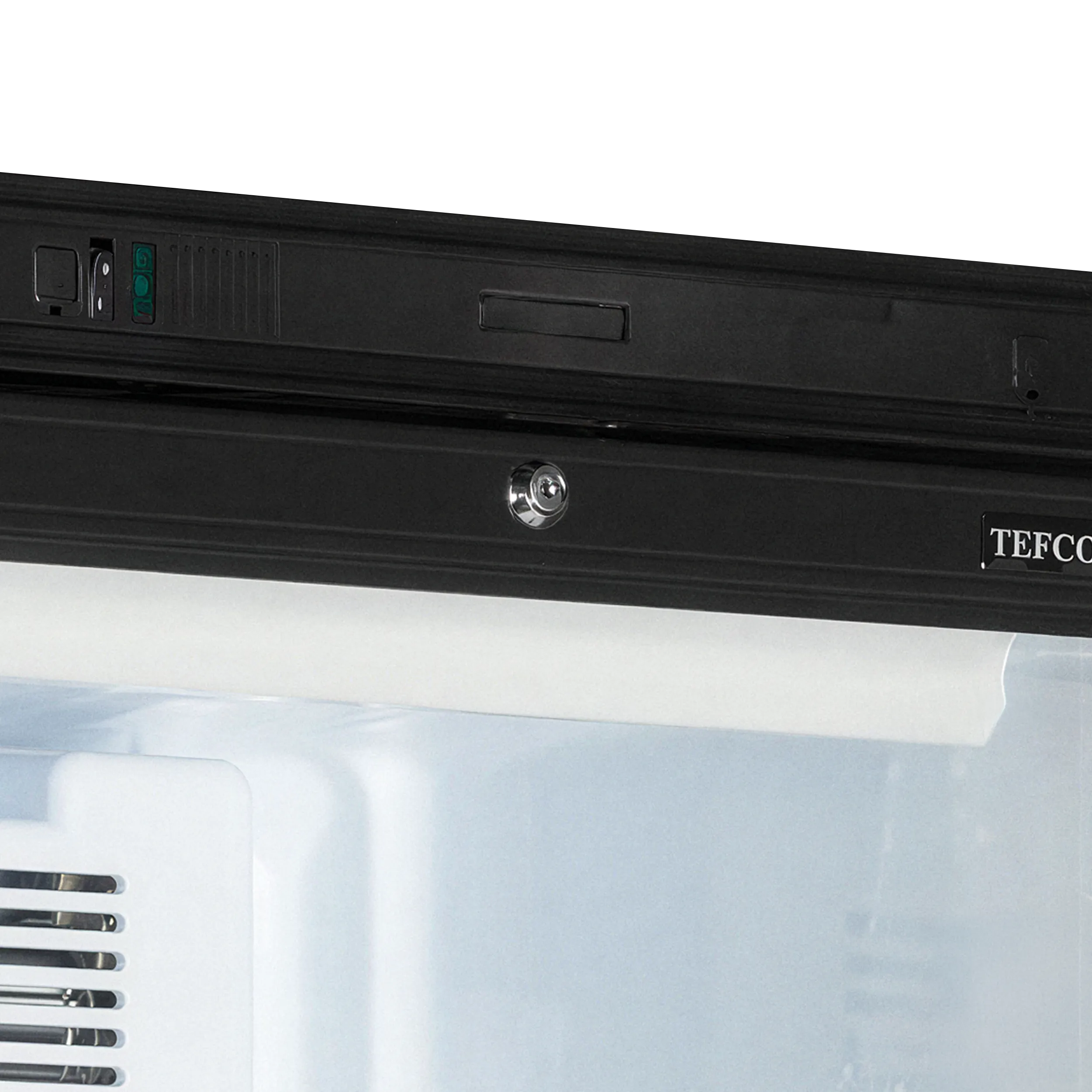 FS1380WB Black Drinks Cooler with Wine Shelves – Fan Assisted, LED Light, Holds Up to 78 Bottles