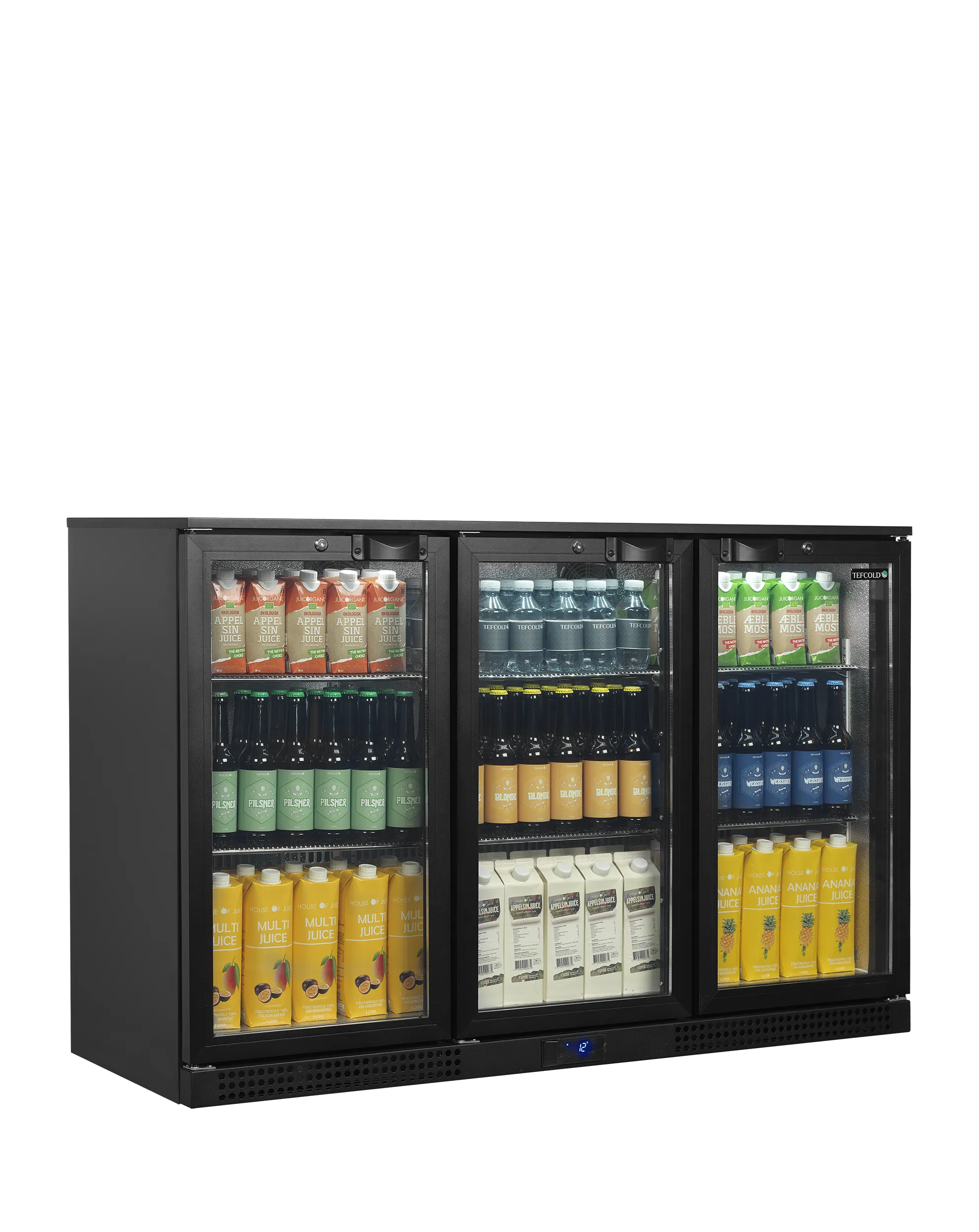 BA31H Triple Door Back Bar Cooler – 288L Fan Assisted Commercial Bar Fridge with LED Lighting