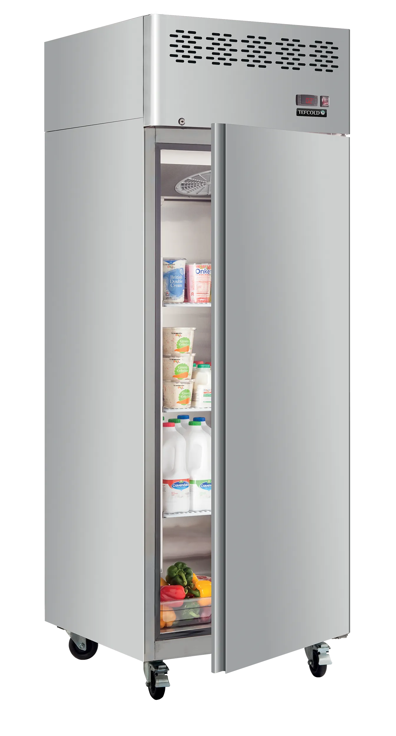 Gastronorm Upright Freezer CAF650 – 670L Commercial Stainless Steel Catering Freezer, GN 2/1 Compatible, -22°C to -17°C, Fan Assisted Cooling, 13 Amp