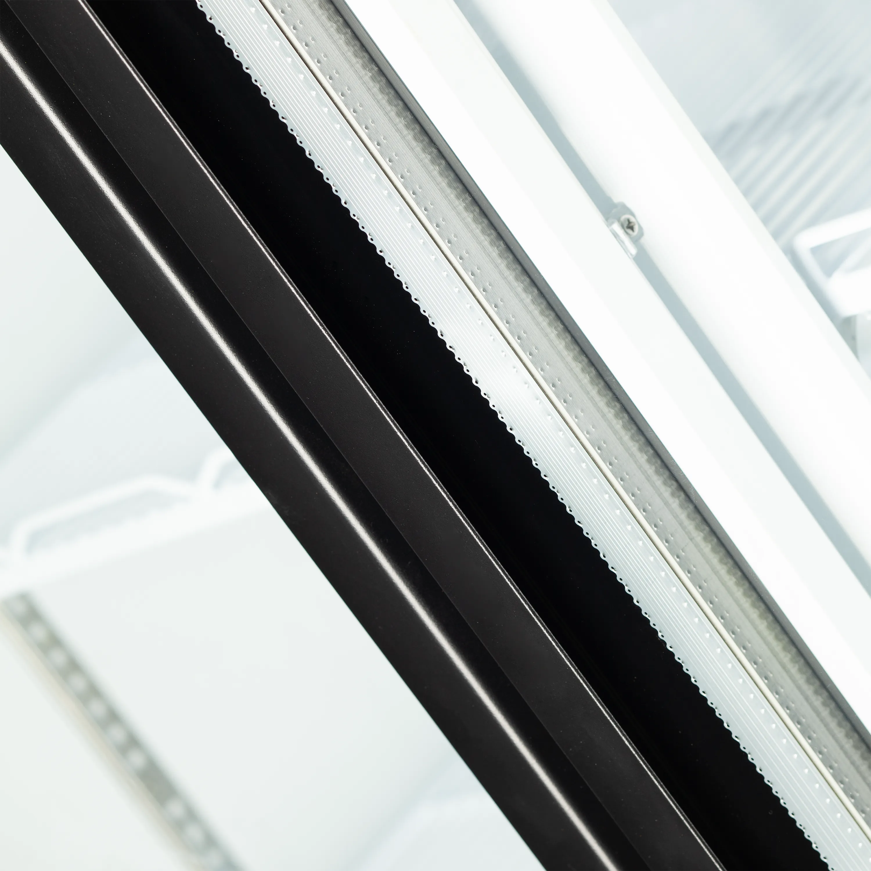 Glass Door Merchandiser Atom Maxi C2DB – Double Door Commercial Display Fridge, Black, Ventilated Cooling
