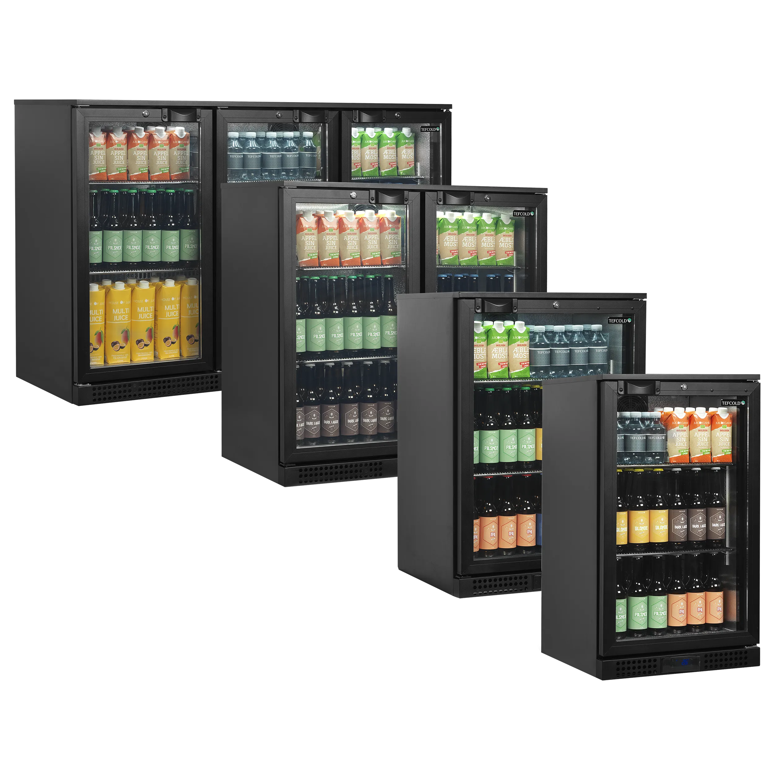 BA31H Triple Door Back Bar Cooler – 288L Fan Assisted Commercial Bar Fridge with LED Lighting