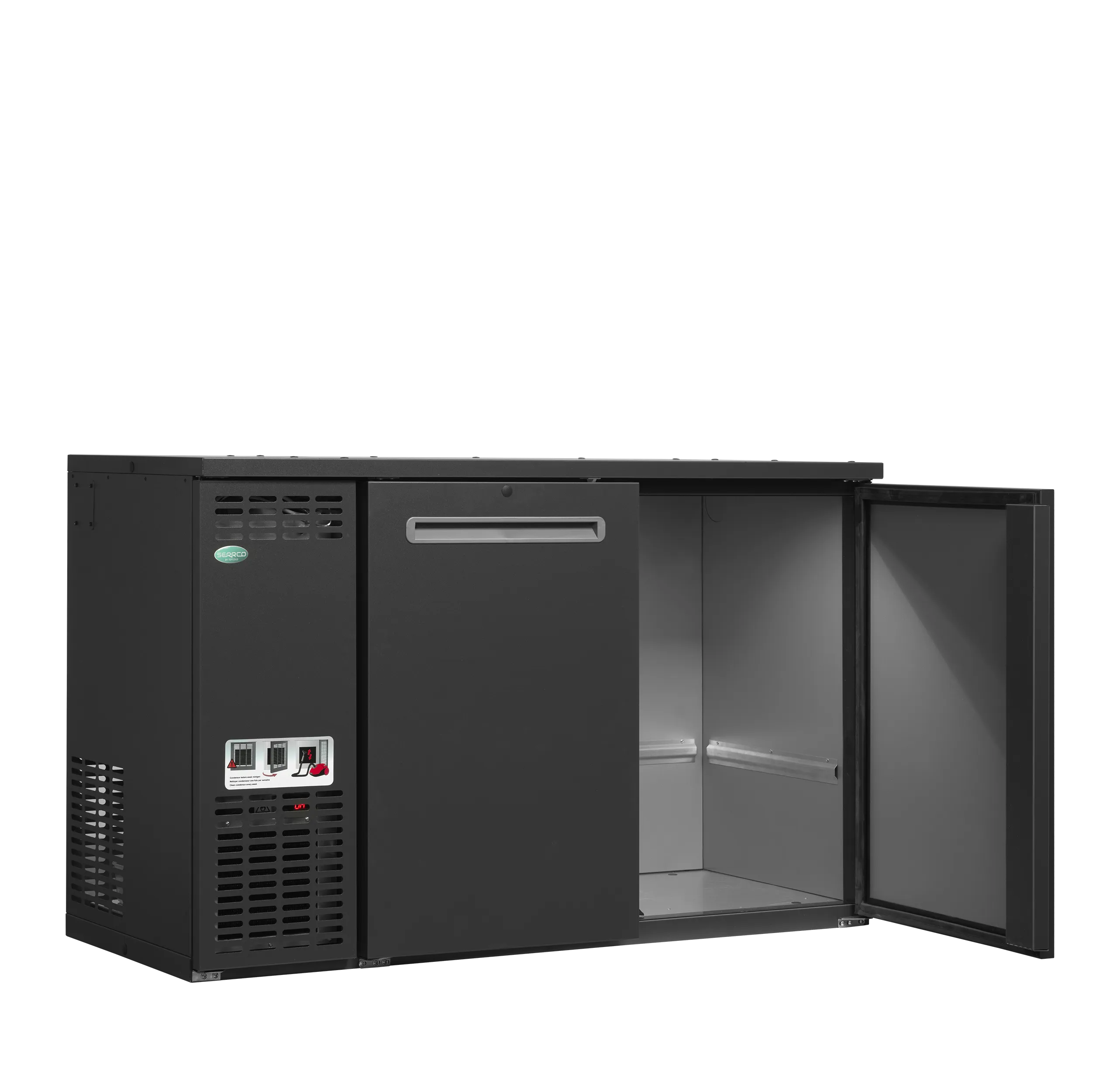 High-End SFK-8EL+ Keg Cooler with Left-Side Machine Unit – Ventilated Cooling, LED Light, Adjustable Legs, Serrco Brewery-Grade