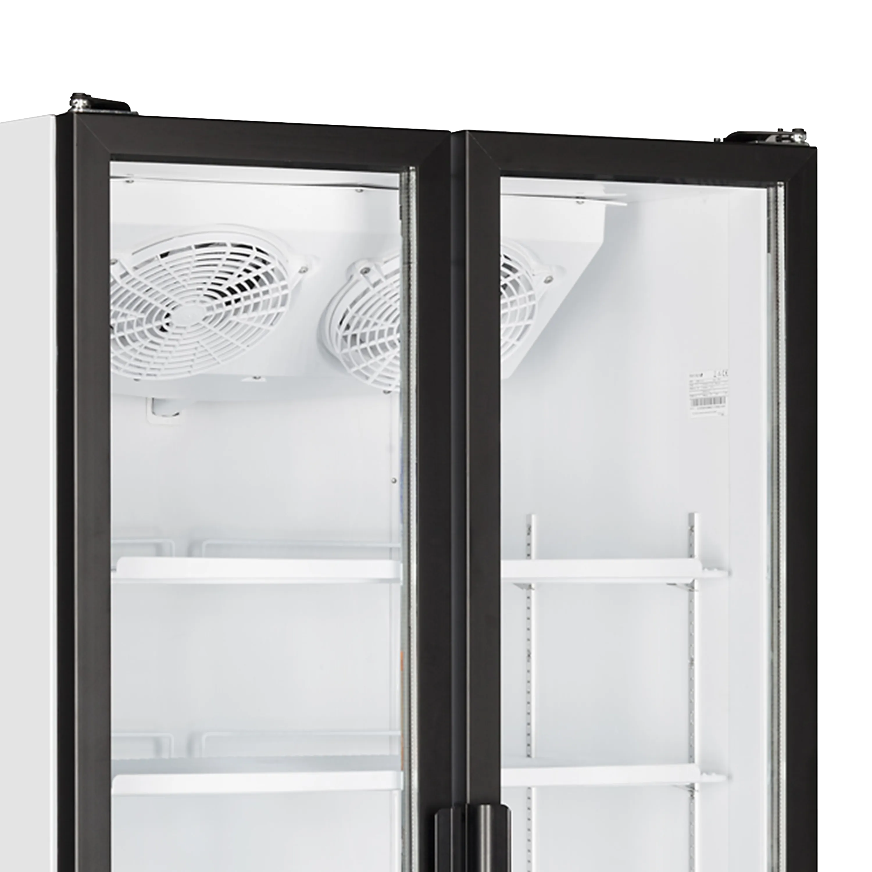 TEFCOLD FS890H Double Glass Door Merchandiser – 535L Ventilated Display Chiller with LED Lighting, Adjustable Shelves, and R290 Refrigerant – White