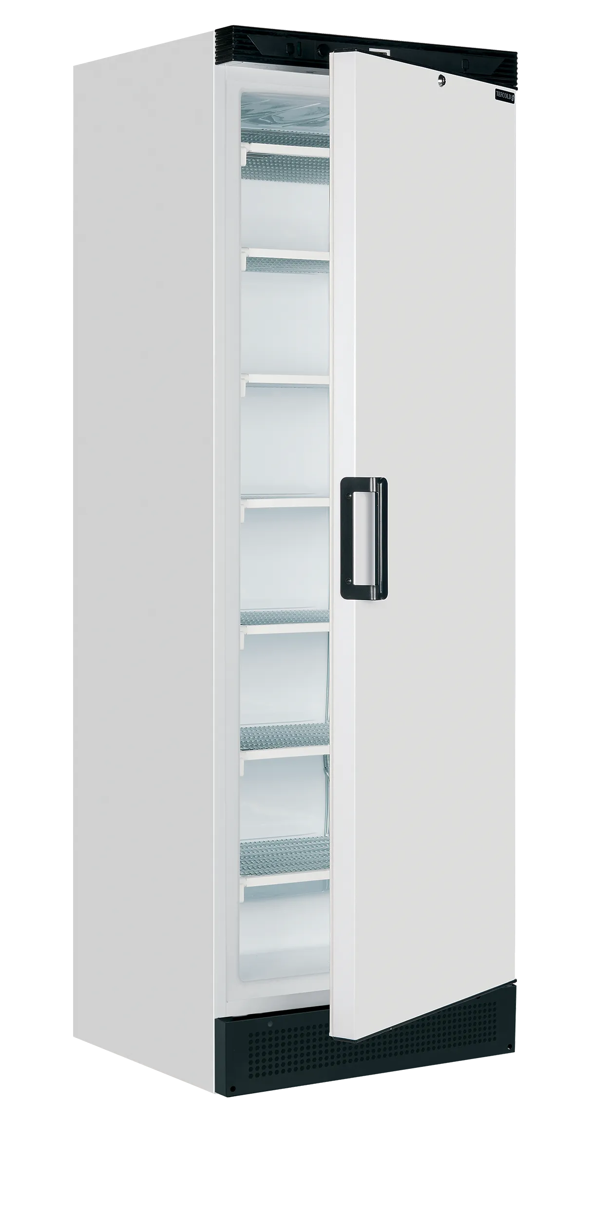 Upright Solid Door Commercial Freezer 300L – Static Cooling, 6 Fixed Shelves, Manual Defrost, White – UFFS371SD