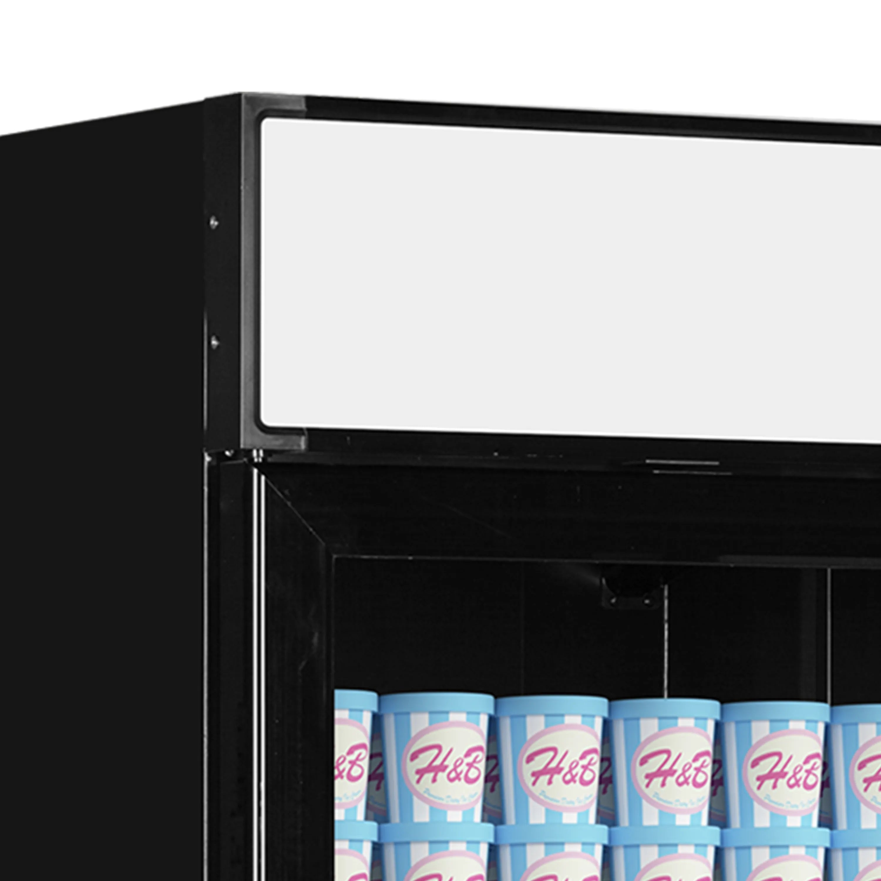 TEFCOLD LGF2500 Black Glass Door Display Freezer – 405L Upright Commercial Freezer with LED Lighting, Heated Glass, and Automatic Defrost