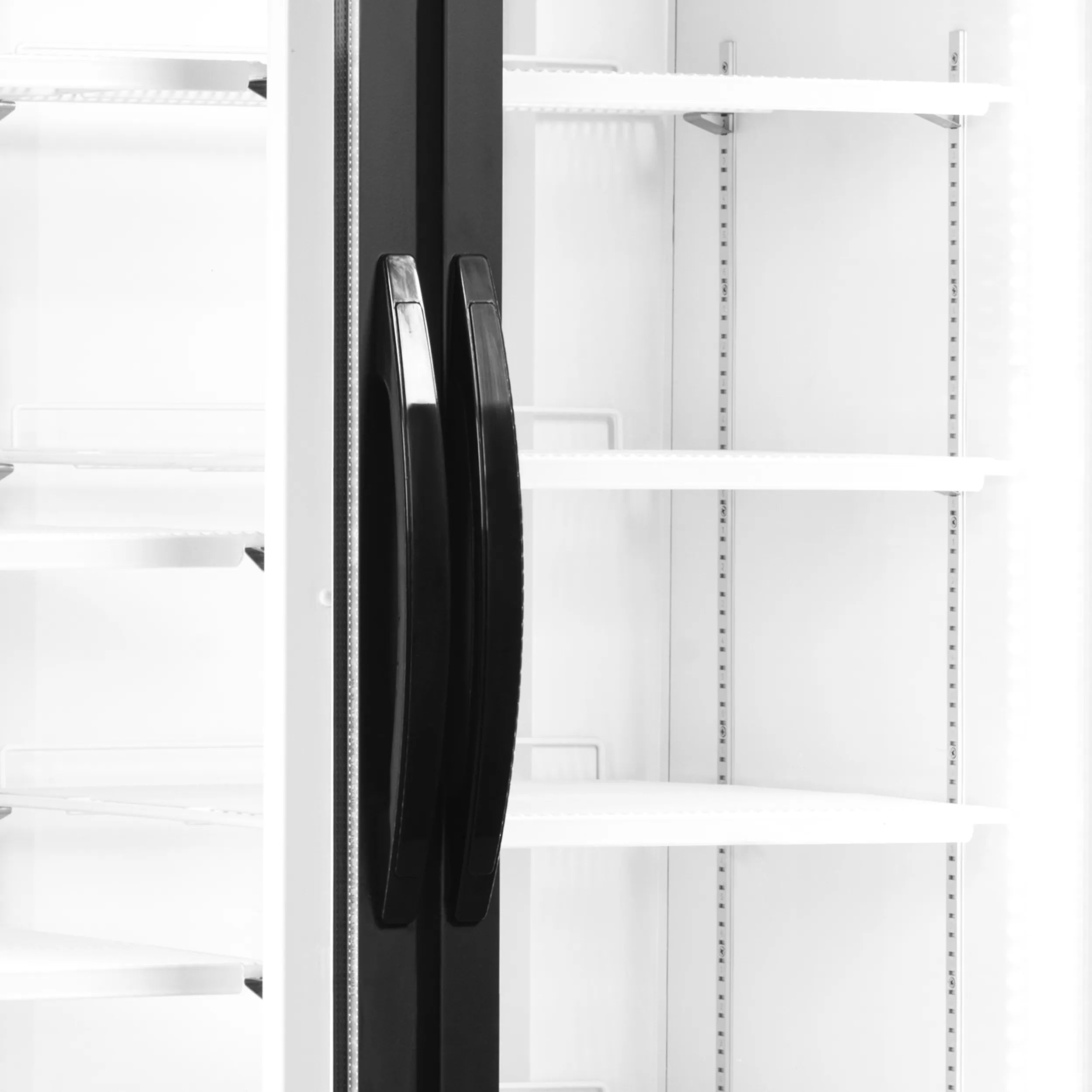 Glass Door Merchandiser FSC891H – 2 Hinged Doors, Fan-Assisted Cooling, LED Lighting, 535L Capacity, White