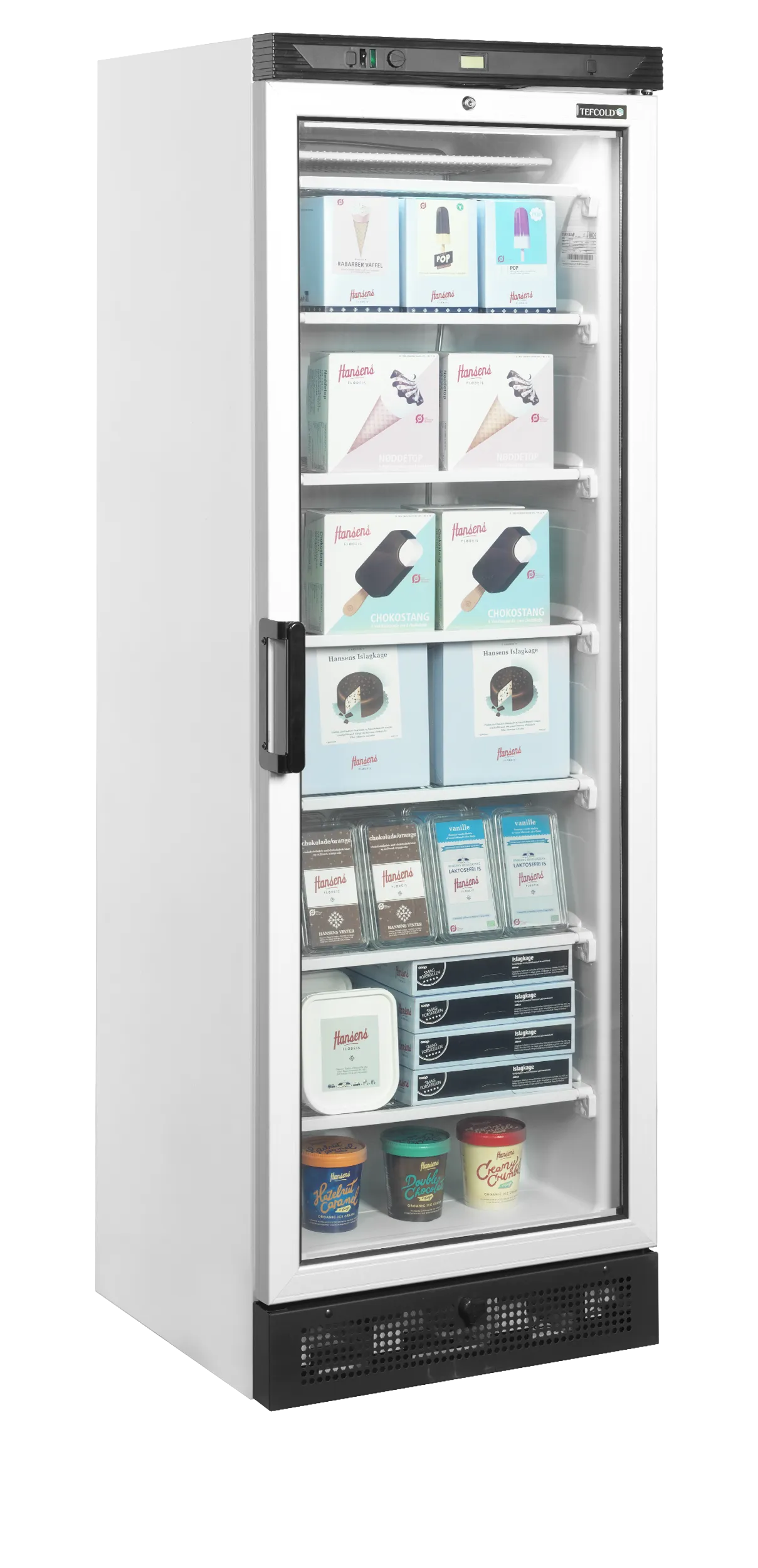 Glass Door Display Freezer UFFS371G – 1 Heated Glass Door, LED Interior, Static Cooling, 270L Net Capacity, White