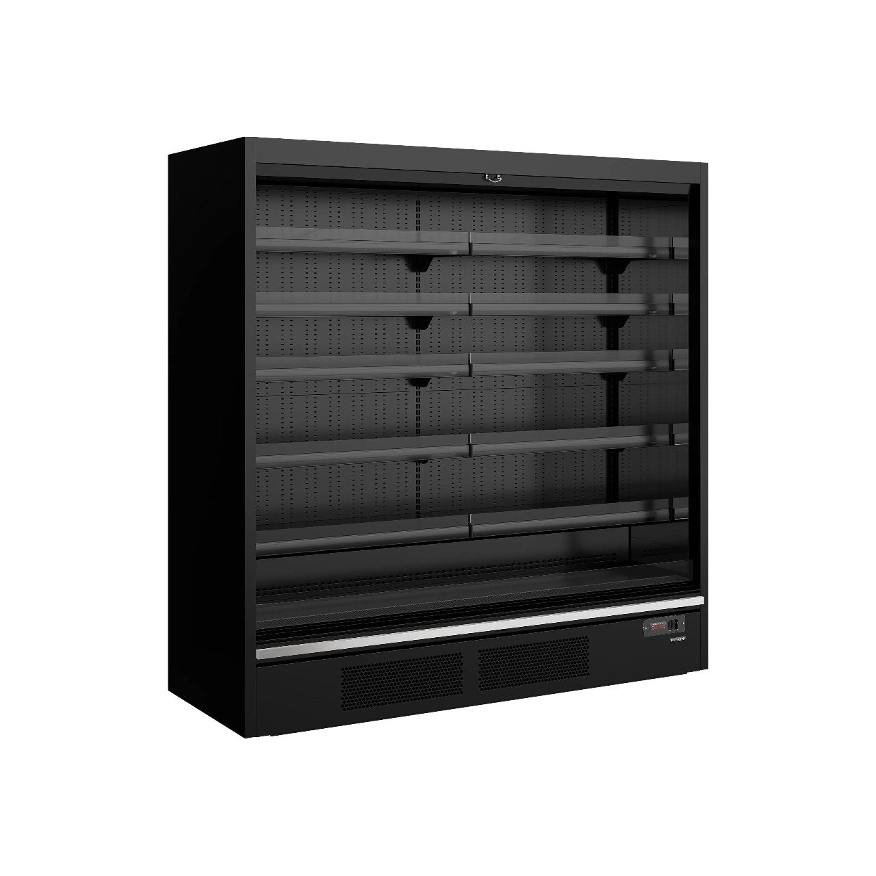 TEFCOLD Galaxy+ GP20 Black Open Front Multideck Display Fridge – Fan Assisted Cooling, LED Lighting, Adjustable Shelves, −1 to +5°C