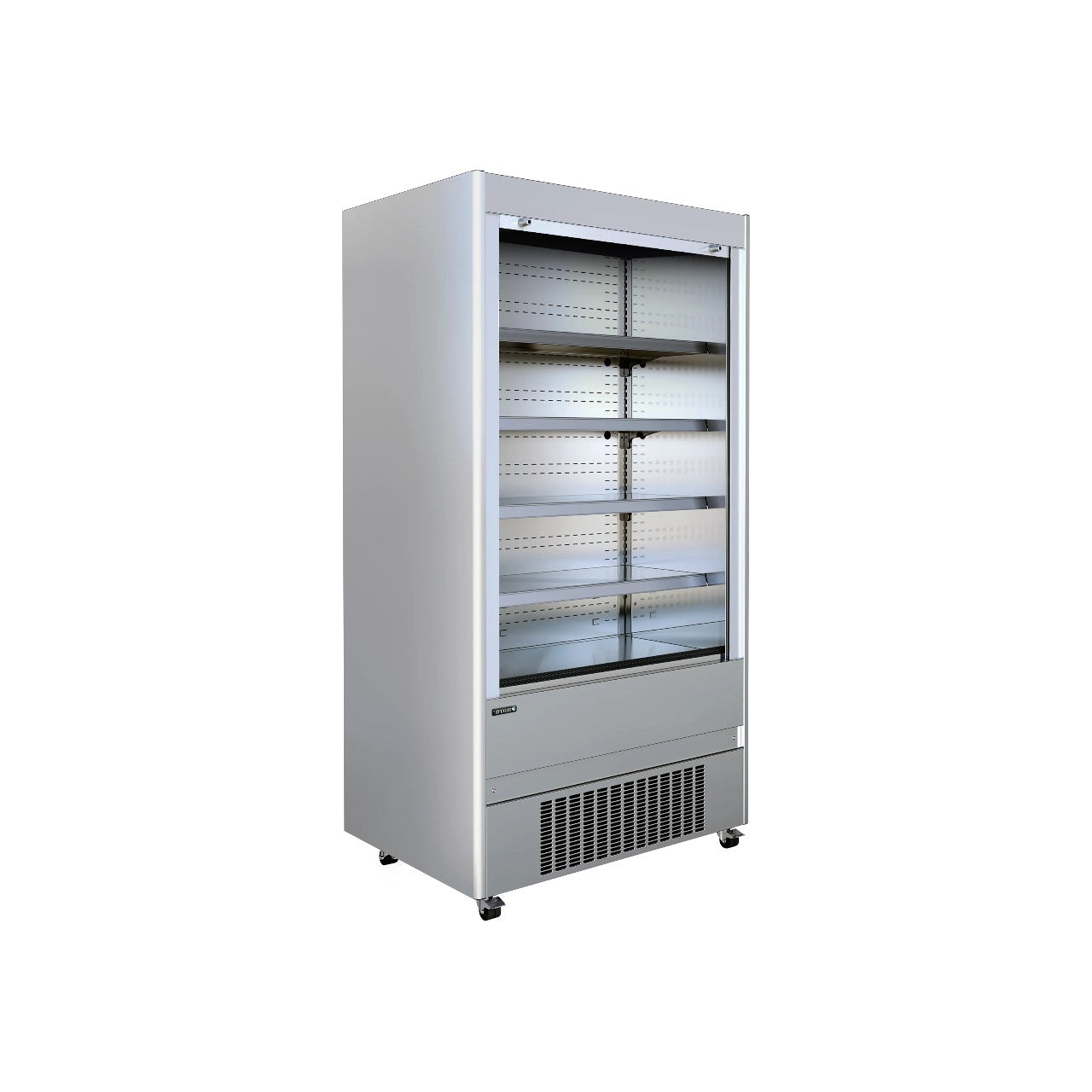 TEFCOLD MCX130M Stainless Steel Multideck with Lockable Shutter | Ventilated Cooling, Adjustable Shelves, LED Option, Ideal for Cafeterias & Grab-and-Go