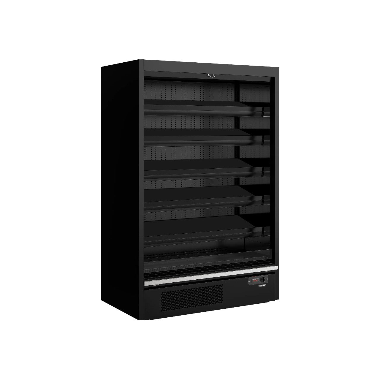 TEFCOLD Galaxy+ GP14 Black Open Front Multideck Display Fridge, -1 to +5°C, LED Lit Commercial Chiller