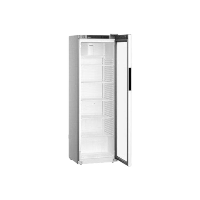 Liebherr MRFVD 4011 Glass Single Door Display Fridge, Grey Commercial Beverage Refrigerator, 400L Capacity