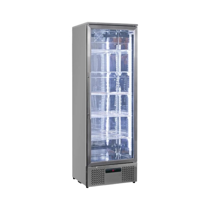 Prodis NT10ST-HC Upright Bottle Cooler – Single Door Stainless Steel, LED Lit, 340L Capacity