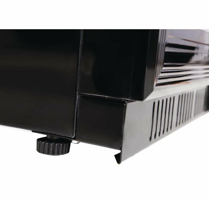 Polar Triple Hinged Door Back Bar Cooler with LED Lighting, 320L – Black, 3 Doors, 850mm High