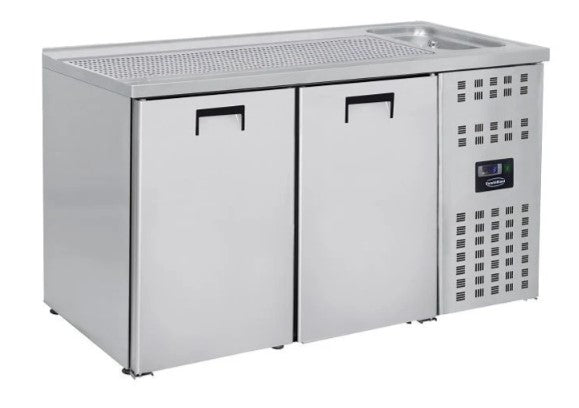 Combisteel Double Door Bottle Cooler Beer Tap Counter – Stainless Steel 430 – Full Bar Unit
