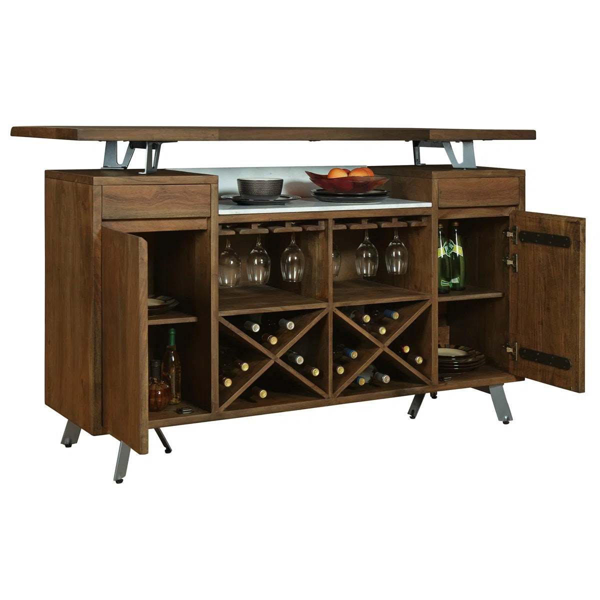 Solid Wood Bar Cabinet