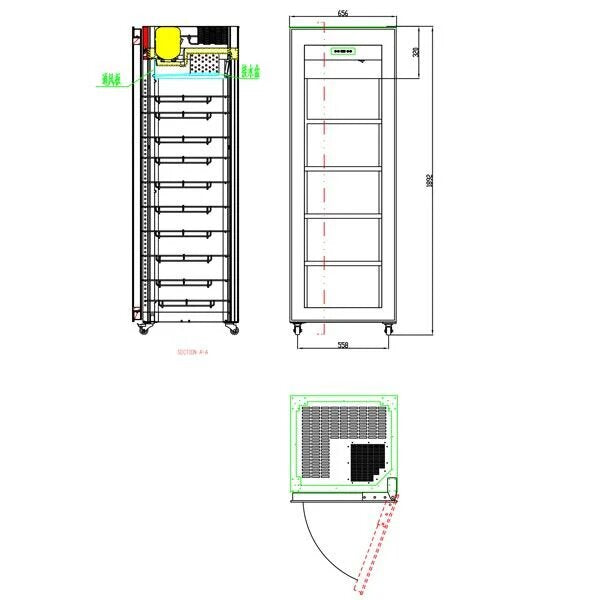 Blizzard WD400 Upright Wine Cooler, 400L Capacity (81 Bottles), Stainless Steel Body, Digital Temperature Control, Automatic Defrost