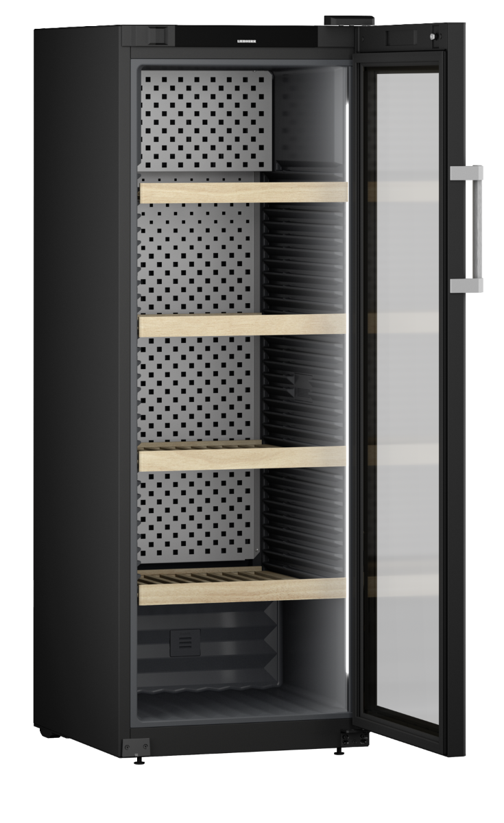 Liebherr WPbli 5031 Upright Wine Fridge, 196 Bottle Capacity, Black, +5°C to +20°C