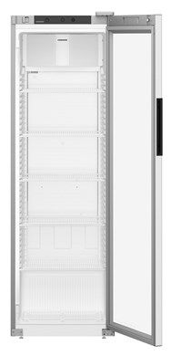 Liebherr MRFVD 4011 Glass Single Door Display Fridge, Grey Commercial Beverage Refrigerator, 400L Capacity