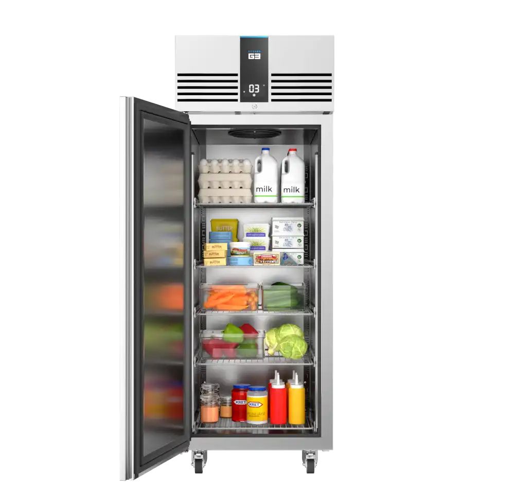 Foster EcoPro G3 EP700SH Single Door Upright Commercial Refrigerator, GN 2/1 Compatible, 550L, Stainless Steel