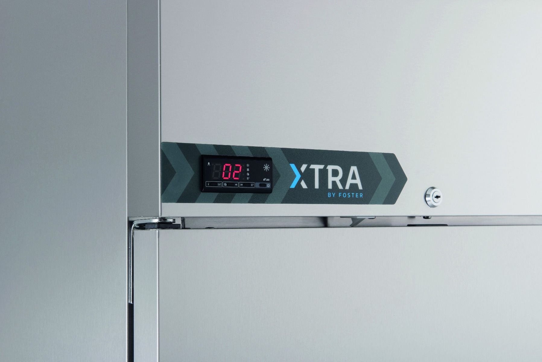 Foster Xtra XR1300L Double Door Cabinet Freezer, 1300L, Stainless Steel, Automatic Defrost, Digital Temperature Display