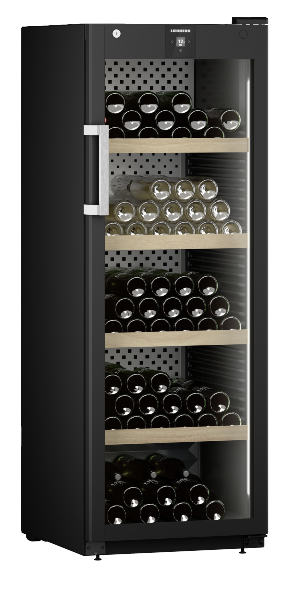Liebherr WPbli 5031 Upright Wine Fridge, 196 Bottle Capacity, Black, +5°C to +20°C