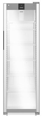 Liebherr MRFVD 4011 Glass Single Door Display Fridge, Grey Commercial Beverage Refrigerator, 400L Capacity
