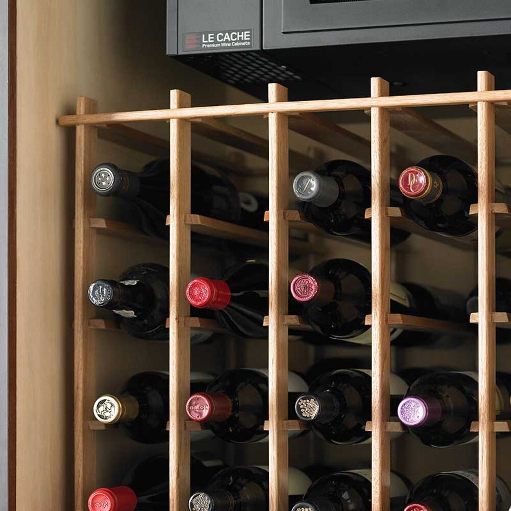 Le Cache Contemporary 1400 Wine Cabinet | Solid Cherry Wood with Cooling & Digital Controls
